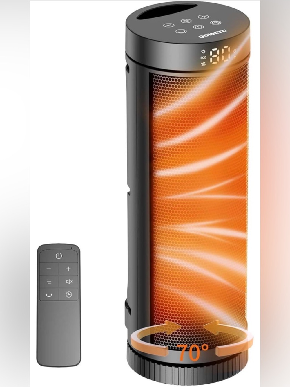 Space Heater for Indoor Use - 1500W Electric Heaters with Thermostat